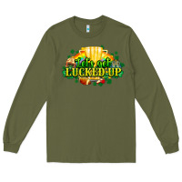 Army Green St. Patrick's Day American Football Long Sleeve Tee - HowdyJamesFarm