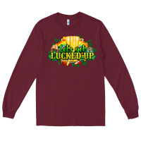 Burgundy St. Patrick's Day American Football Long Sleeve Tee - HowdyJamesFarm