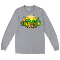Heather Grey St. Patrick's Day American Football Long Sleeve Tee - HowdyJamesFarm