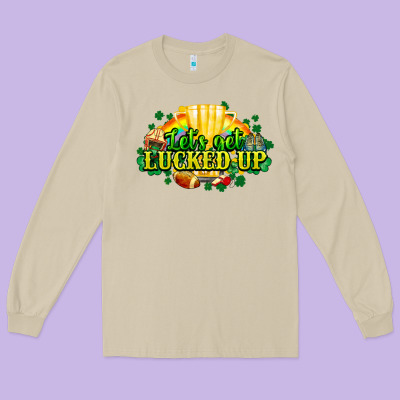 St. Patrick's Day American Football Long Sleeve Tee Designed By Howdyjamesfarm