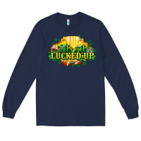 Navy St. Patrick's Day American Football Long Sleeve Tee - HowdyJamesFarm