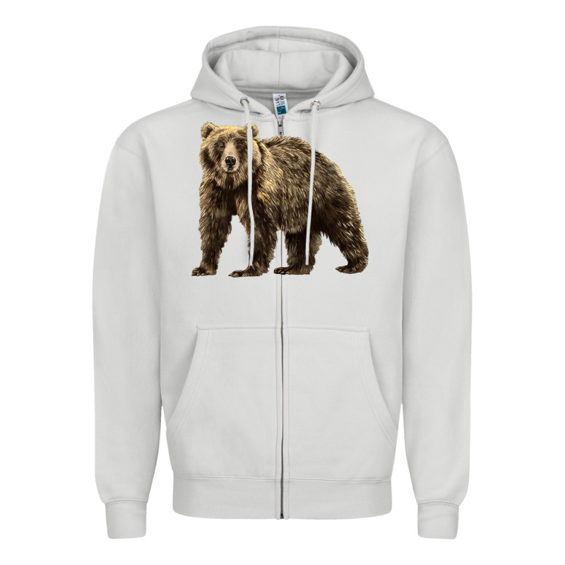 Brown Bear Zipper Hoodie by LillyAllenDesigns | Teevron
