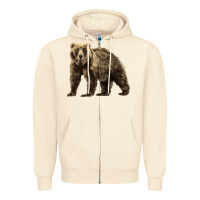 Sandshell Brown Bear Zipper Hoodie - LillyAllenDesigns