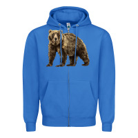 True Royal Brown Bear Zipper Hoodie - LillyAllenDesigns