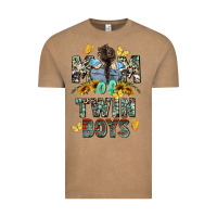 Vintage Coffee mom of twin boys mother's day Vintage Tee - CowGirlArtShop