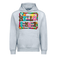 Heather Grey hello summer Urban Hoodie - AdoDesignShop