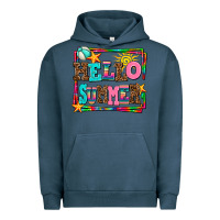 Pigment Midnight Navy hello summer Urban Hoodie - AdoDesignShop
