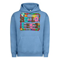 Pigment Pebble Blue hello summer Urban Hoodie - AdoDesignShop