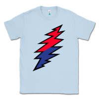 Dusty Blue Lazy Lightning Bolt Classic Tee - InspiraDesign
