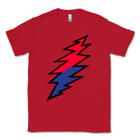 Red Lazy Lightning Bolt Classic Tee - InspiraDesign