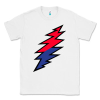 White Lazy Lightning Bolt Classic Tee - InspiraDesign