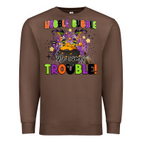 Chestnut kids halloween hubble bubble here comes trouble Premium Sweatshirt - BarkalooDesign