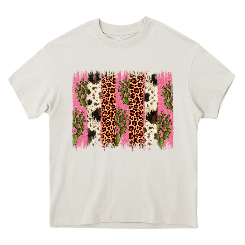 Cactus Leopard Cowhide Brush Stroke Heavy Core Tee by Artiststas | Teevron