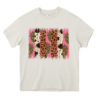 Cream cactus leopard cowhide brush stroke Heavy Core Tee - Artiststas