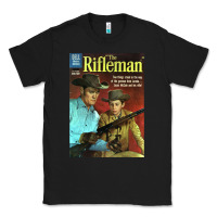 Black The Rifleman Retro Western Classic Tee - ArtChic