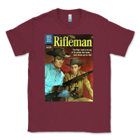 Burgundy The Rifleman Retro Western Classic Tee - ArtChic
