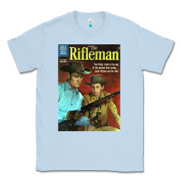 Dusty Blue The Rifleman Retro Western Classic Tee - ArtChic