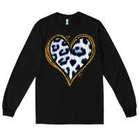 Black Dalmatians Heart Gold Glitter Long Sleeve Tee - Jasminsmagicworld