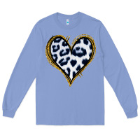 Colony Blue Dalmatians Heart Gold Glitter Long Sleeve Tee - Jasminsmagicworld