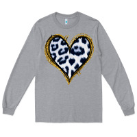 Heather Grey Dalmatians Heart Gold Glitter Long Sleeve Tee - Jasminsmagicworld