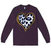 Plum Dalmatians Heart Gold Glitter Long Sleeve Tee - Jasminsmagicworld