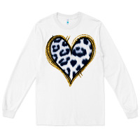 White Dalmatians Heart Gold Glitter Long Sleeve Tee - Jasminsmagicworld