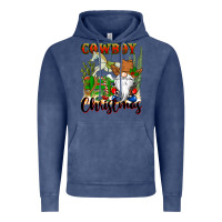 Vintage Denim cowboy christmas gnome Vintage Hoodie - CowGirlArtShop