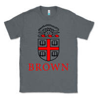 Charcoal Heather brown university Classic Tee - ArtChic