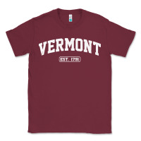 Vermont Vintage State Athletic Style Pullover Hoodie Classic Tee | Teevron