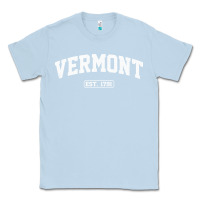 Dusty Blue vermont vintage state athletic style pullover hoodie Classic Tee - ArtChic
