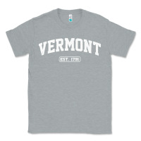 Heather Grey vermont vintage state athletic style pullover hoodie Classic Tee - ArtChic