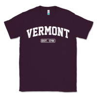 Plum vermont vintage state athletic style pullover hoodie Classic Tee - ArtChic
