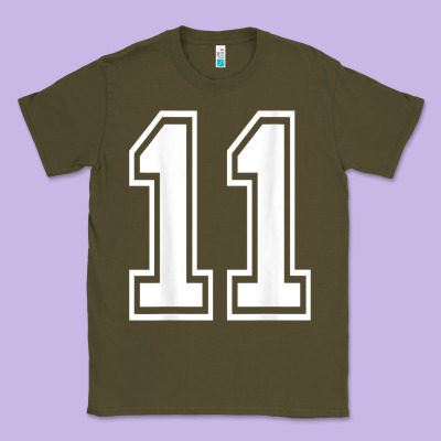 Number 11 Shirt Sports Player Number Back Of Shirt Classic Tee Designed By Artchic