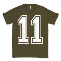 Army Green number 11 shirt sports player number back of shirt Classic Tee - ArtChic