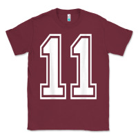 Burgundy number 11 shirt sports player number back of shirt Classic Tee - ArtChic
