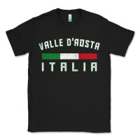 Black valle d'aosta italia italy region typography design Classic Tee - ArtChic