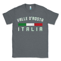 Charcoal Heather valle d'aosta italia italy region typography design Classic Tee - ArtChic