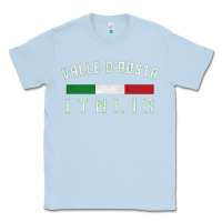 Dusty Blue valle d'aosta italia italy region typography design Classic Tee - ArtChic