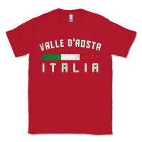 Red valle d'aosta italia italy region typography design Classic Tee - ArtChic