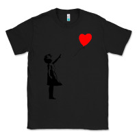 Black banksy girl with balloon Classic Tee - ArtChic