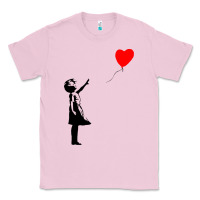 Bubblegum Pink banksy girl with balloon Classic Tee - ArtChic