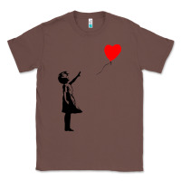 Chestnut banksy girl with balloon Classic Tee - ArtChic