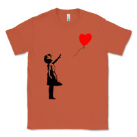 Copper banksy girl with balloon Classic Tee - ArtChic