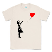 Natural banksy girl with balloon Classic Tee - ArtChic