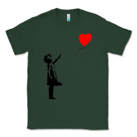 Sports Green banksy girl with balloon Classic Tee - ArtChic