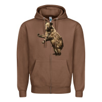 Chestnut Brown Bear Cub Zipper Hoodie - LillyAllenDesigns