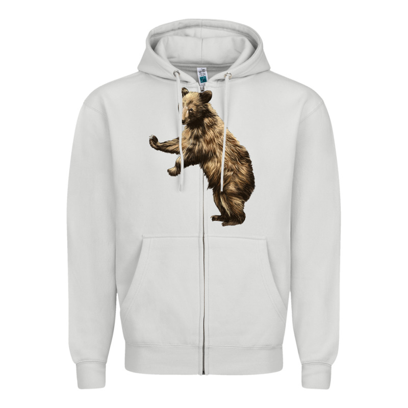 Brown Bear Cub Zipper Hoodie by LillyAllenDesigns | Teevron