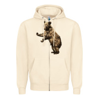 Sandshell Brown Bear Cub Zipper Hoodie - LillyAllenDesigns