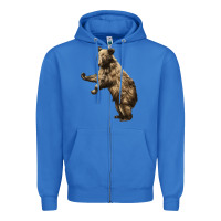 True Royal Brown Bear Cub Zipper Hoodie - LillyAllenDesigns