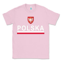 Bubblegum Pink Sporty Polska Flag And Emblem Polish Coat Of Arms Pullover Hoodie Classic Tee - ArtChic